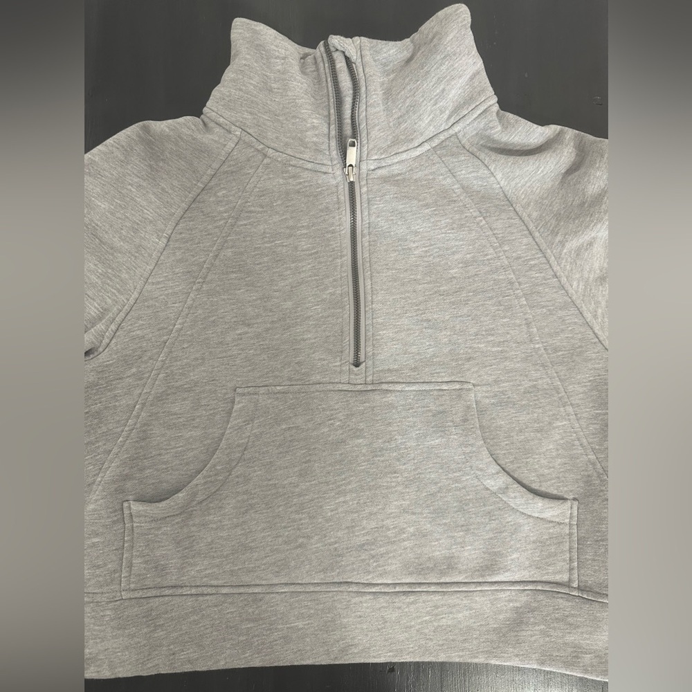 The Gym People Womens’ Half Zip Pullover Fleece Stand Collar Cropped Sweatshirt - Picture 10 of 14